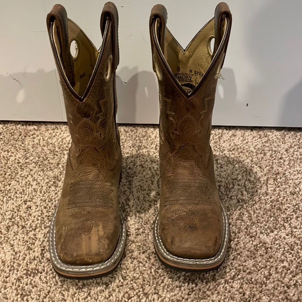 Little boys (toddler) leather smoky mountain brand cowboy boots